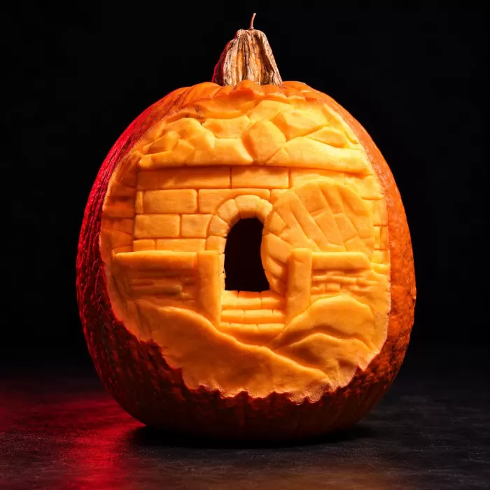 Carved pumpkin, Oct 2005