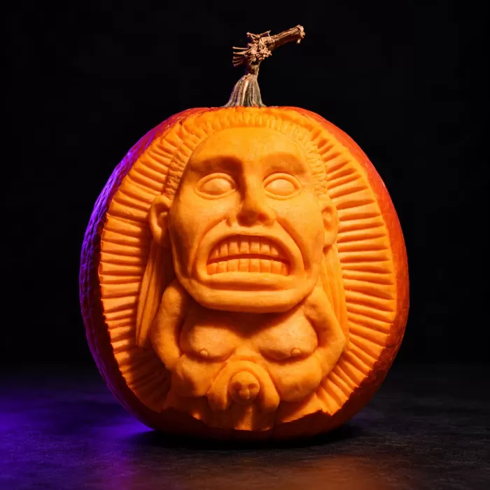 Carved pumpkin, Oct 2007
