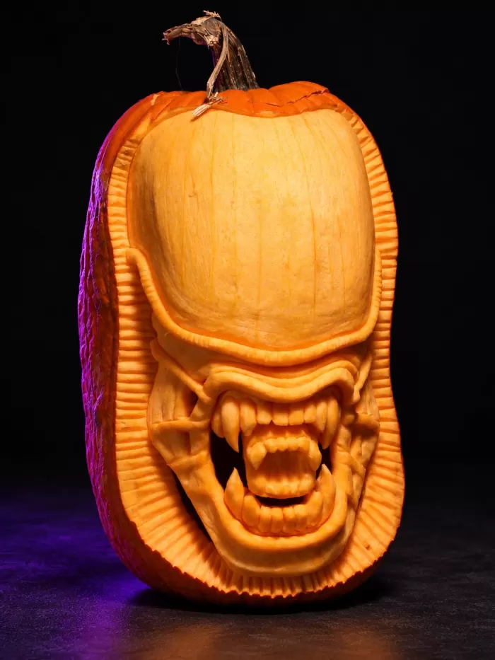 Carved pumpkin, Oct 2009