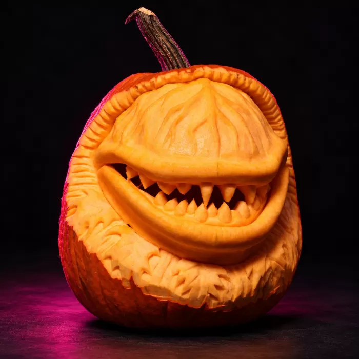 Carved pumpkin, Oct 2009