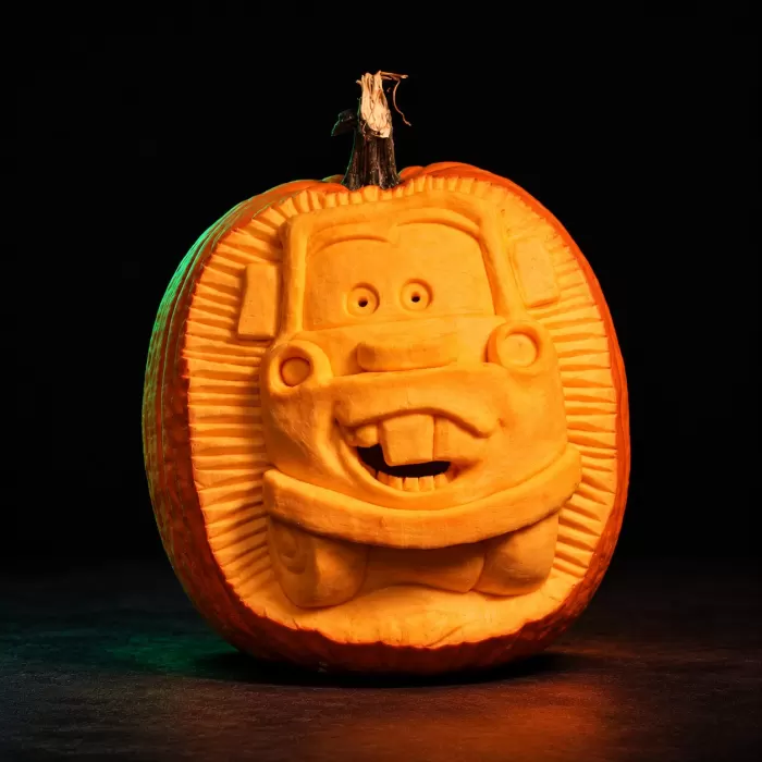 Carved pumpkin, Oct 2010