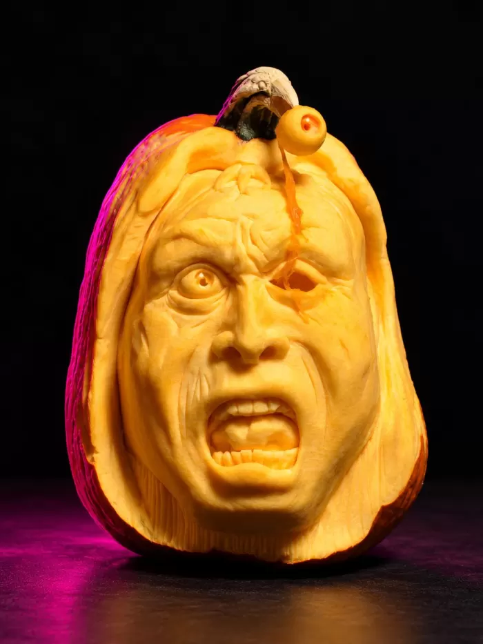 Carved pumpkin, Oct 2011