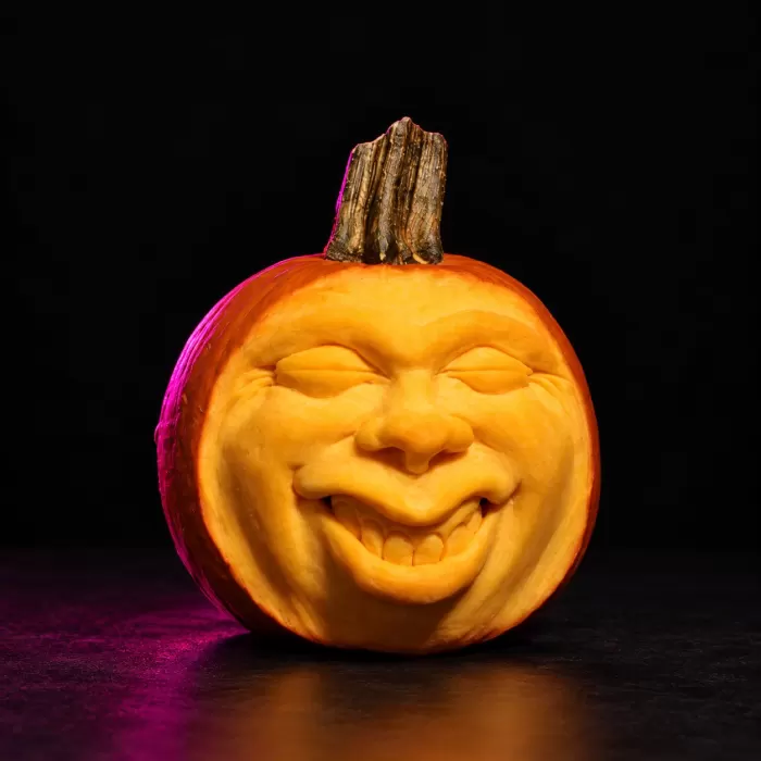 Carved pumpkin, Oct 2012