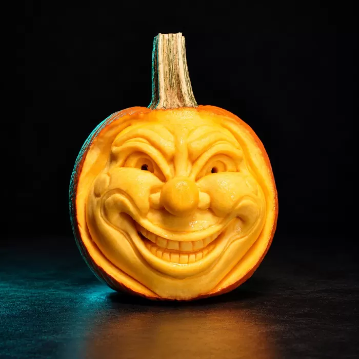 Carved pumpkin, Oct 2012