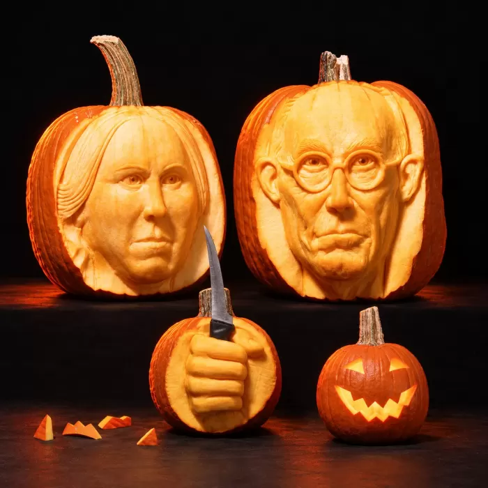 Carved pumpkin, Oct 2012