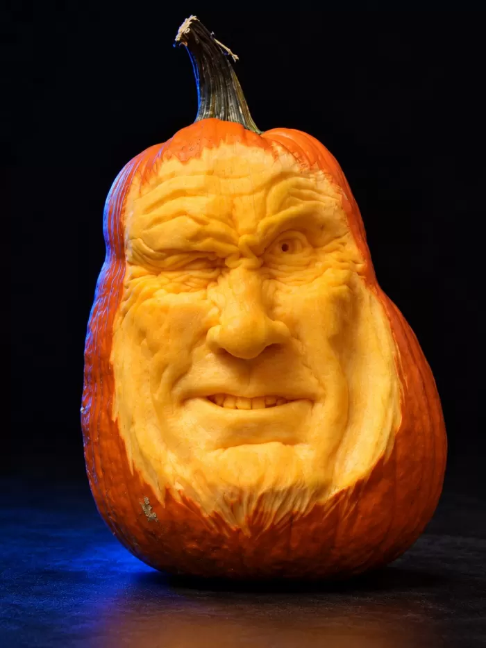 Carved pumpkin, Oct 2012