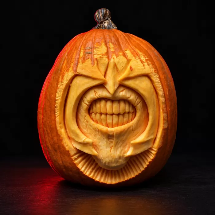 Carved pumpkin, Oct 2013