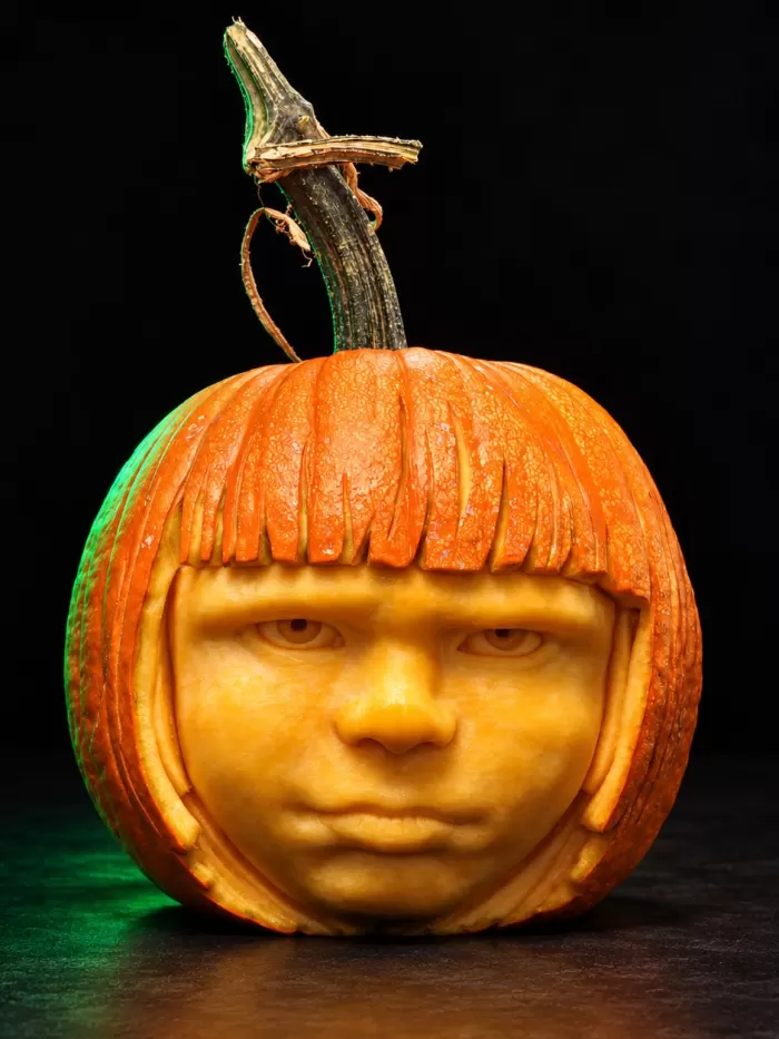 Carved pumpkin, Oct 2013