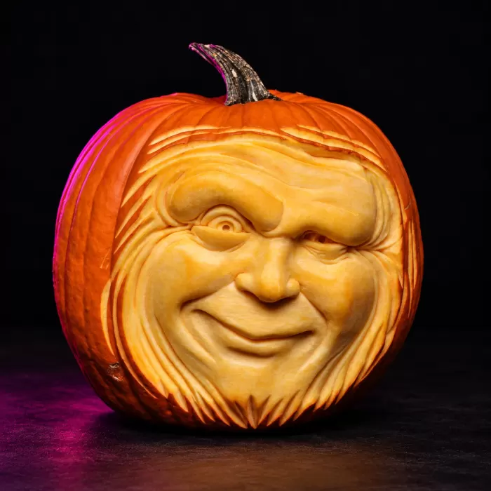 Carved pumpkin, Oct 2013