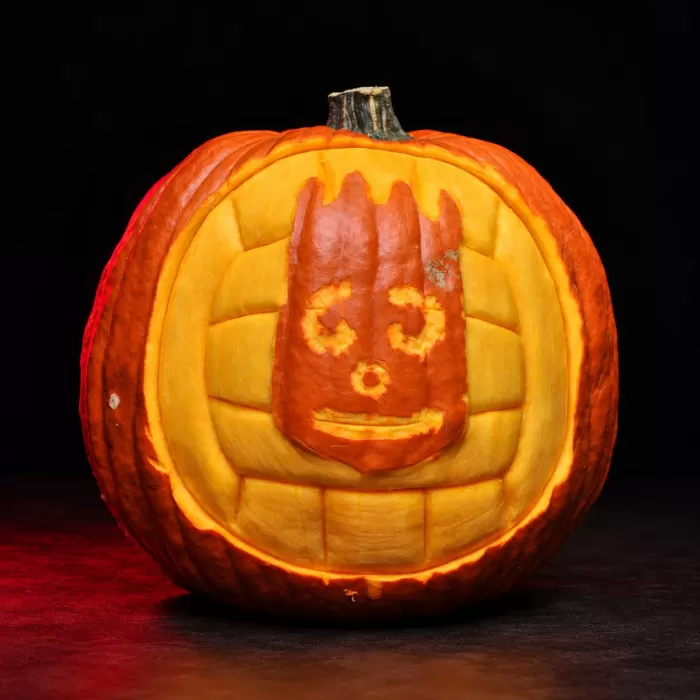 Carved pumpkin, Oct 2013
