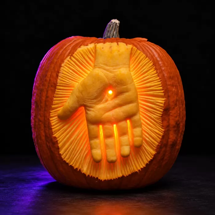 Carved pumpkin, Oct 2013
