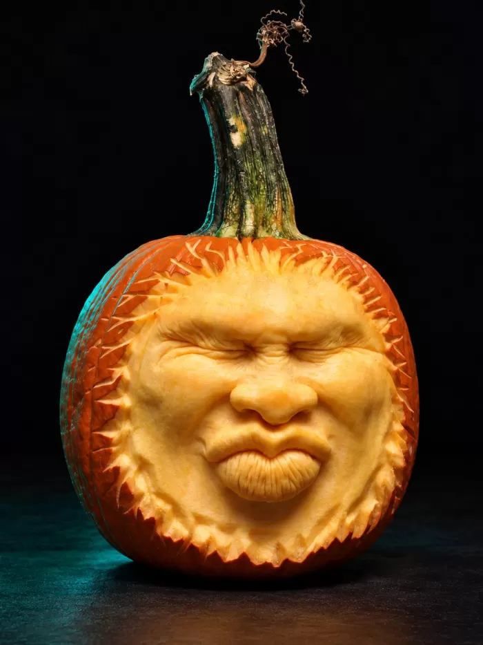 Carved pumpkin, Oct 2014