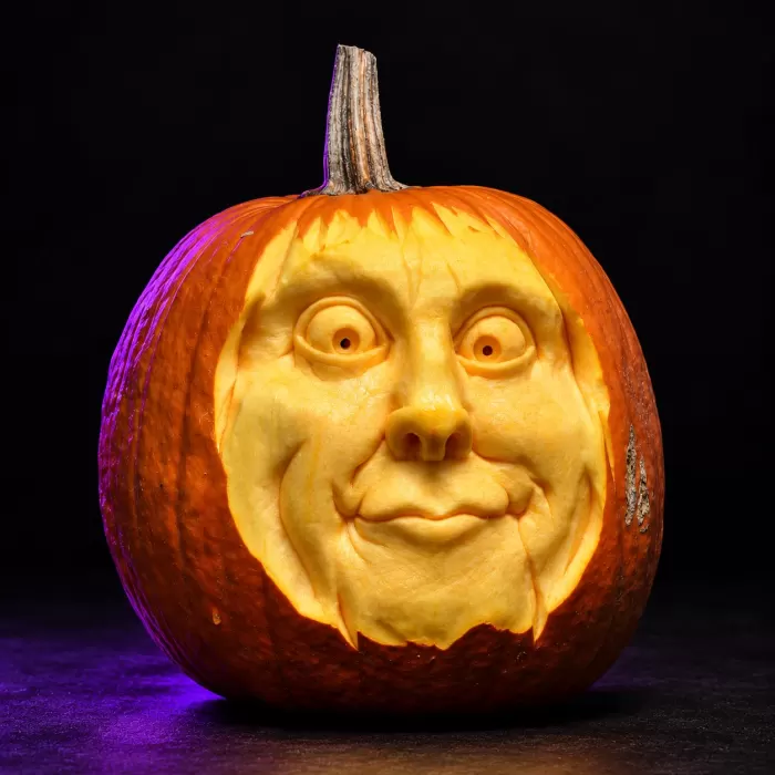 Carved pumpkin, Oct 2015
