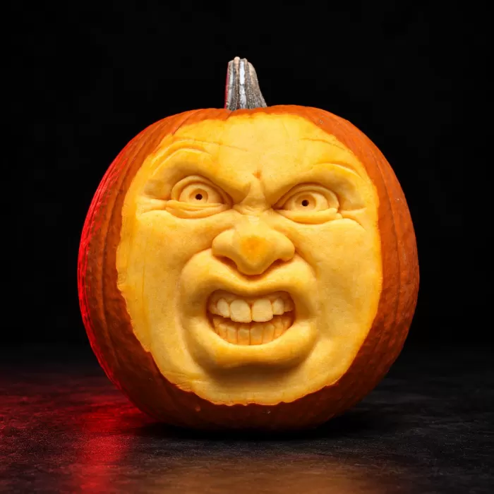 Carved pumpkin, Oct 2016
