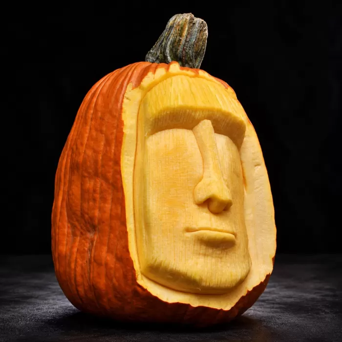 Carved pumpkin, Oct 2018