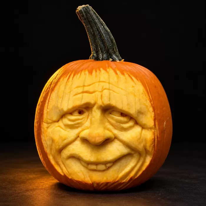 Carved pumpkin, Oct 2020