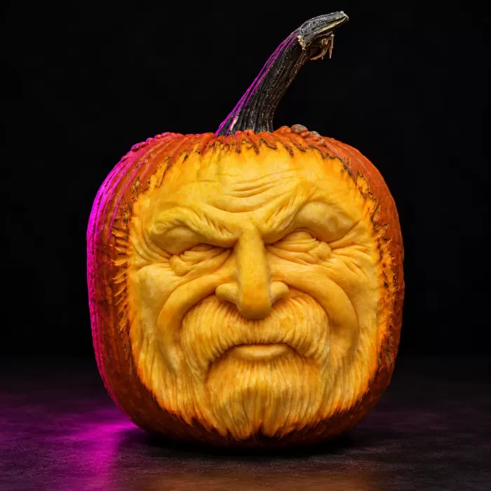 Carved pumpkin, Oct 2020