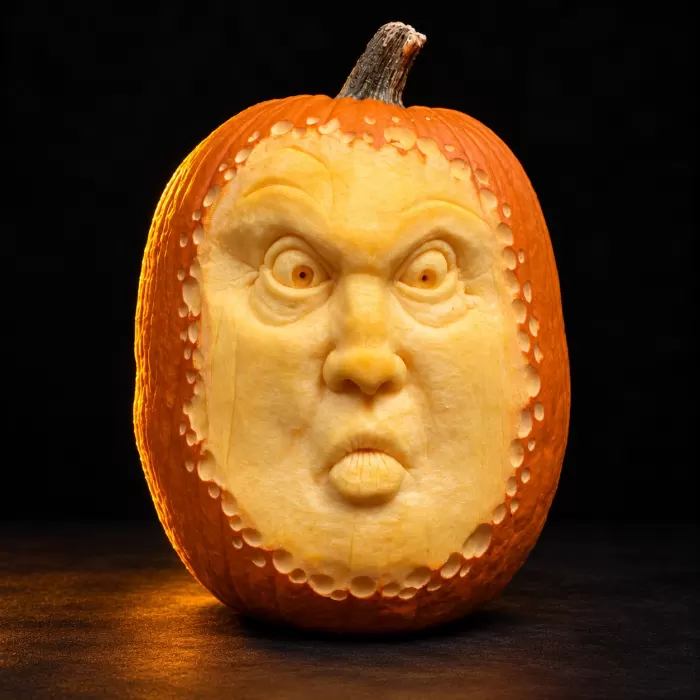 Carved pumpkin, Oct 2022