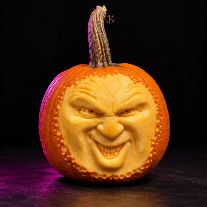 Carved pumpkin, Oct 2022