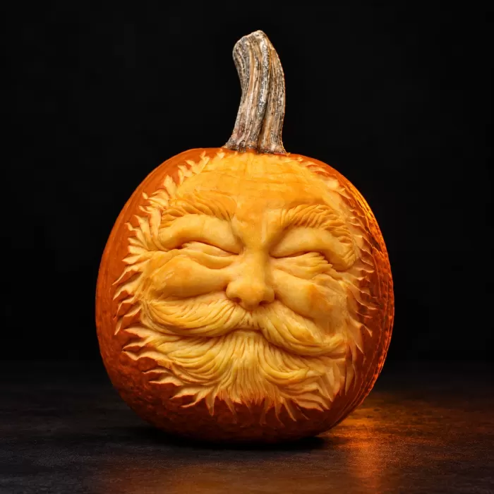 Carved pumpkin, Oct 2023