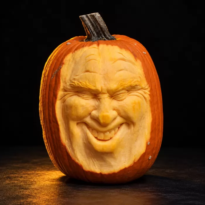 Carved pumpkin, Oct 2023